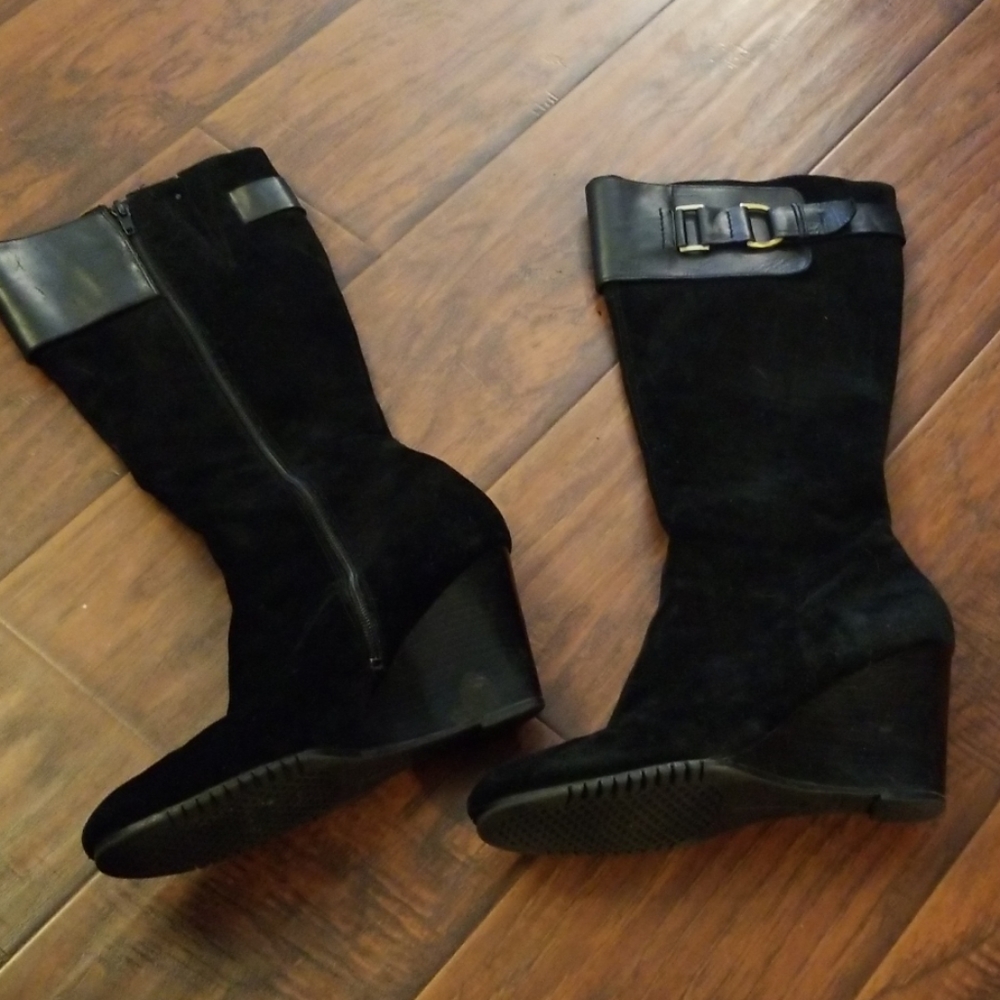 Aerosoles Wedge Suede Boots 9M